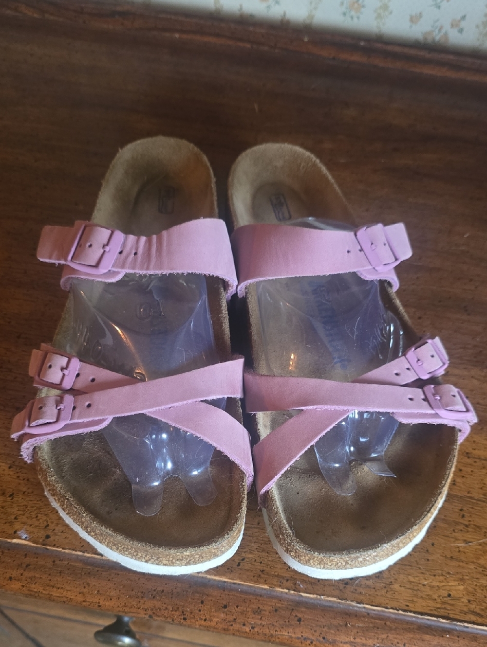 Birkenstock Pink Suede Triple-Strap Sandals